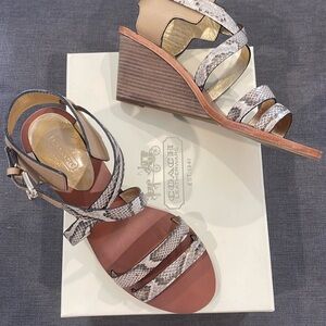 Coach leather sandal